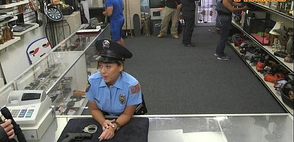  Busty latin police woman screwed hard